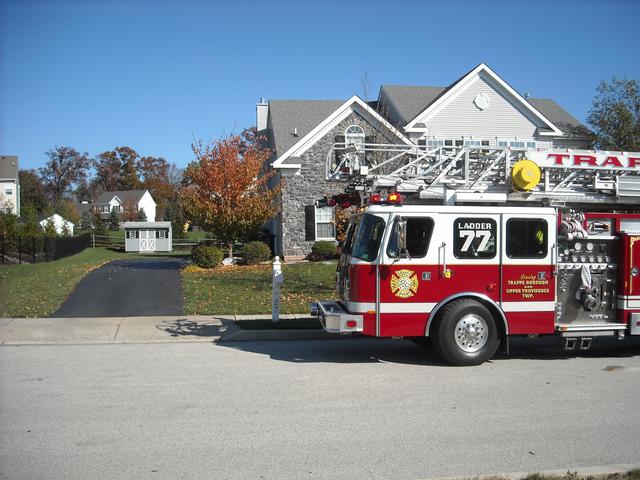 Ladder 77 at a dwelling fire 