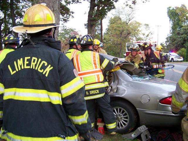 Firefighters completing rescue operations