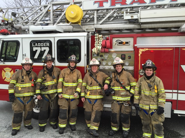 Half of 77's Crew working on a house fire on Longford Rd in Upper Providence Twp 1/14/15