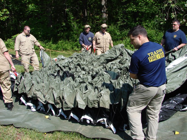 Field hospital going up!