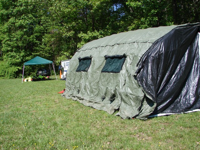 The field hospital is up!